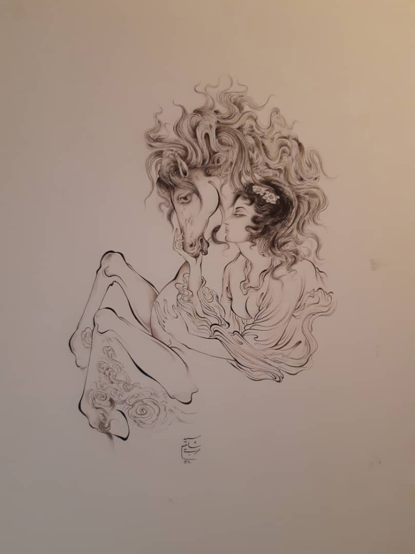 زن و اسب